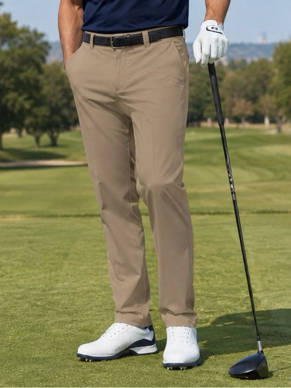 PGA Tour Men's Khaki Stretch Golf Chinos